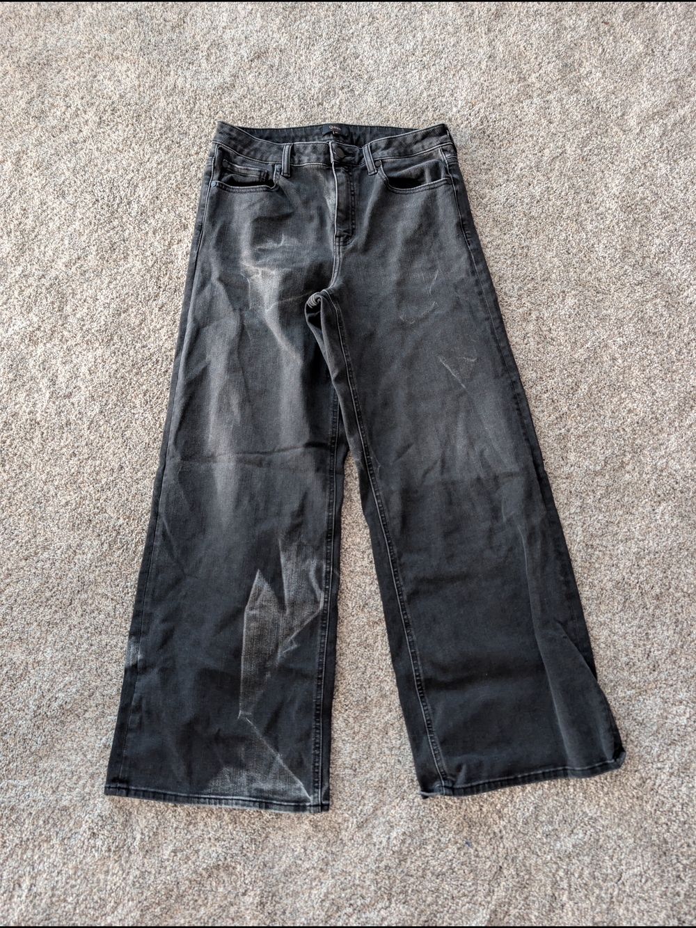 Quince Bella Stretch Wide Leg NWT Black 30x30 Flaw